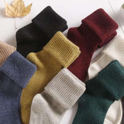 China 10 Colors Disposable Solid Soft Lightweight Woolen Cuff Loose Girl For Women's Socks for sale