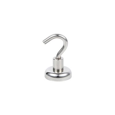 China Strong Magnet Hooks Industrial 30LB Neodymium Strong Powerful Heavy Duty Small Magnetic Hooks for sale