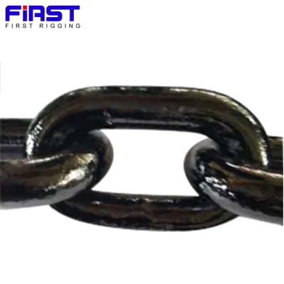 China Hardware G80 Overhead Lifting Anchor Chain Black Finish Lifting Chain for sale