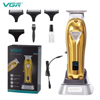 China New Metal Body Hair VGR 908 Fast Cut Professional Electric Hair Trimmer Clipper LCD Display For Men With Trimmer hl for sale