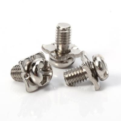 China Pan High Quality Galvanized M4 Pan Head Captive Combination Screw with Square Joint for Terminals for sale