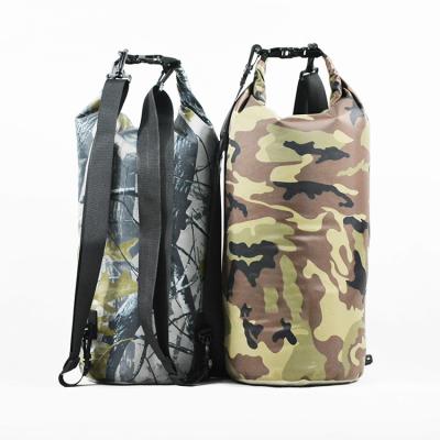 China SPWE-2187 600D PVC Tarpaulin Custom Logo PVC Compression Duffle Outdoor Waterproof Camping Hiking Backpacking Dry Bag for sale