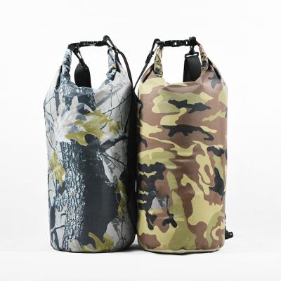 China SPWE-2149 Logo Outdoor Camping Lightweight Compression Dry Bag PVC Custom Floating Camouflage Waterproof Sack Dry Sack for sale