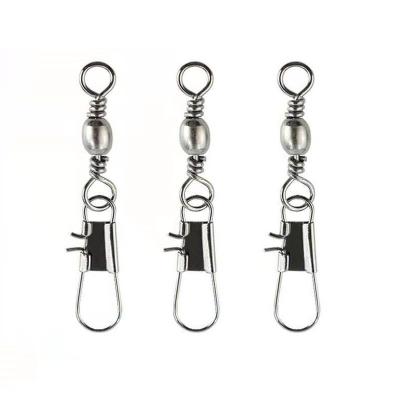 China OSH-133 Durable Strong Function Swivels Lock Snaps Swivels Fishing Snap Stainless Solid Wires Quick Change Safe Lock Fishing Tackle for sale