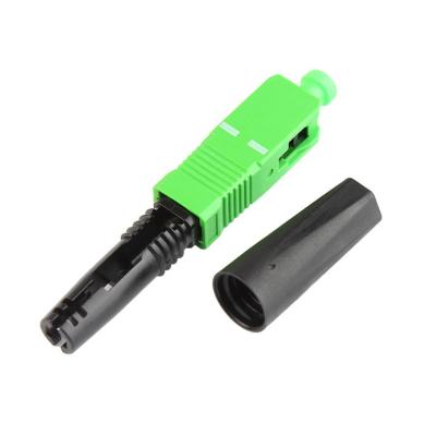 China 0.9 2.0 3.0mm Drop Cable Factory Supply IR 0.3dB FTTH Fiber Optic SC/APC Quick Connector for sale