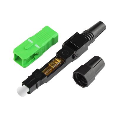 China 0.9 2.0 3.0mm Drop Cable Factory Supply IR 0.3dB FTTH Fiber Optic SC/APC Quick Connector for sale