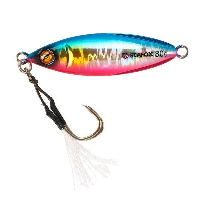 China SEAFOX Lead Metal Reel Luminous Vertical Basing Saltwater Lure Japanese Fishing Lure 60G Slow Throw Metal Jigs for sale