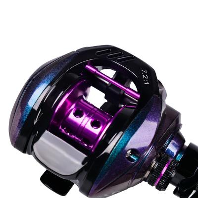 China Hot Selling LEFT HAND REENOS Metal Drop Reel 4+1 Spindle Fishing Reel 7.2:1 Chameleon Sea Fishing Reel Colorful Wholesale for sale