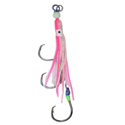 China Australia PVC Squid Soft Lightweight Trolling Luminous Skirt Lure Hook Fishing Lure For Saltwater for sale