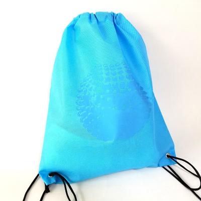 China Custom Logo Printed Bulk Promo Colorful Anti-theft Polypropylene Sports Drawstring Nonwoven Backpack for sale