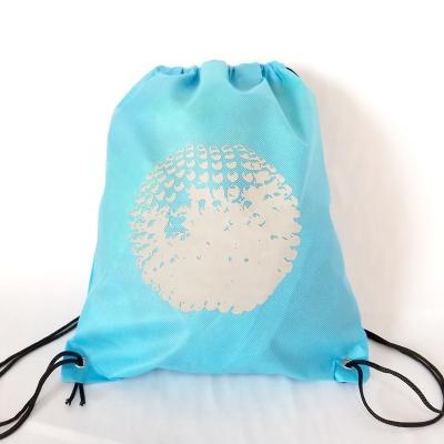 China Promotional Custom Anti-theft Eco Polyethylene Drawstring Cheap Nonwoven Backpack With Logo Printing for sale