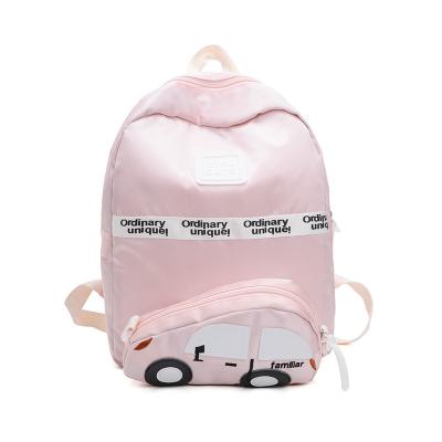 China Wholesale Anti-theft Canvas Cartoon Character Lunch Bag Compartment Kids Backpack Set For School Children for sale