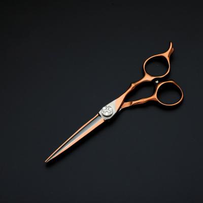 China Hair Cutting Scissors 6 inch Fashionable Japanese Copper and Sliver Scissors 440C Hot Hair for sale