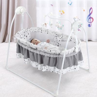 China Foldable Baby Crib Bassinet Cunas De Bebes Swinging Baby Cradle Bed Safety Modern Indoor Cradle Swing for sale