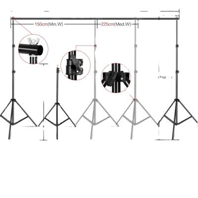 China FIRM Full Color Photography Backdrop Stand Holder System Kit for Photo Studio Backdrops Muslin Paper and Canvas with 2m Carry Bag for sale