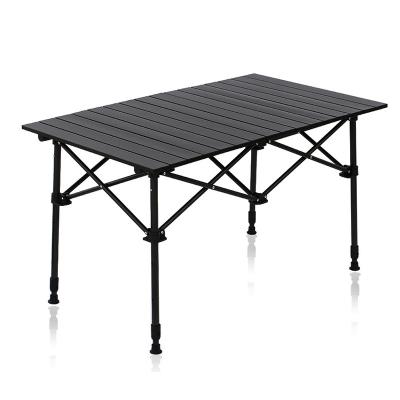 China Free shipping modern portable folding marble iron long camping aluminum table for garden, yard, beach for sale for sale