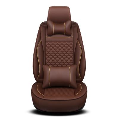 China Full set of sports universal 9 piece high quality classic PVC leather car seat cover for car for sale