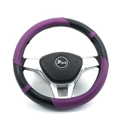 China PU Leather Sports Car Factory Price Anti Slip Anti Slip Steering Wheel Cover for sale