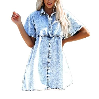 China New Fashion Anti-Static Free Shipping Design USA Market Hot Selling 2022 Wholesale Good Price Denim Dress Women for sale