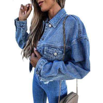 China Breathable Outwear Short Design Street Wear Jacket Distressed Holes Plus Size For Women Jacket And Women Set Short for sale