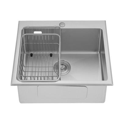 China Without Faucet Small stainless steel large square with  basket kitchen sink for sale