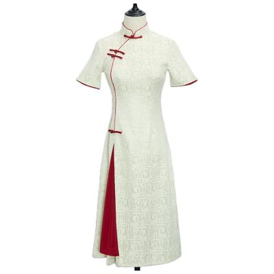 China Top Selling Guaranteed Quality Ladies Handmade Silk Cheongsam Dress S/M/L/XL/2XL/3XL for sale