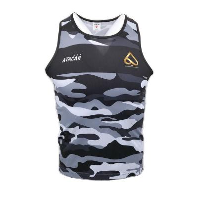 China Custom Breathable Lightweight Fabric Gym Clothing Customs Officers Training Sublimation Sports Training Vest for sale