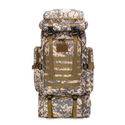 China Private Label Sports Camouflage Travel Waterproof Hot Tactical Backpack 80l Bag Outdoor Large Capacity Hiking Pack for sale