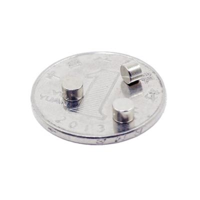 China Industrial Magnet D4 X Small Nickel Plating 1.5/1/2/3/4/5/6/8/10 Mm Round Disc Neodymium Magnets for sale