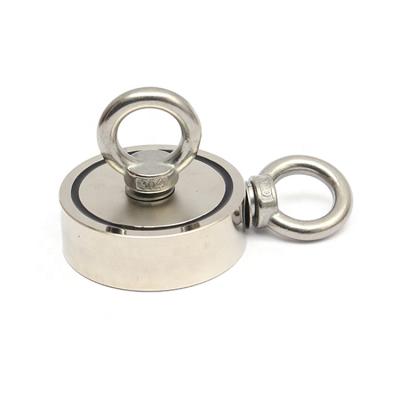 China Industrial Super Stable Double Neodymium Threaded Eyes Magnet Magnetic Fishing Magnets for sale