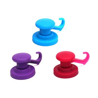 China Industrial Magnet Magnetic Swivel Hooks Swivel Magnet Colorful Hook Customized Magnetic Plastic Hook for sale