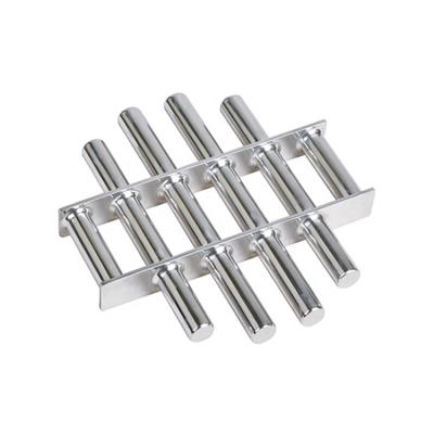 China Industrial Magnet 10,000 Gauss Food Grade Stainless Steel Round Magnetic Grid for sale