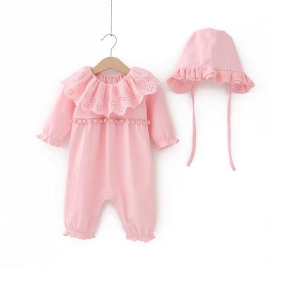 China Princess Baby Rompers Princess Button Babies New Design Snap Clothes 0 6 Girls Infants Toddlers Outfits Hats for sale