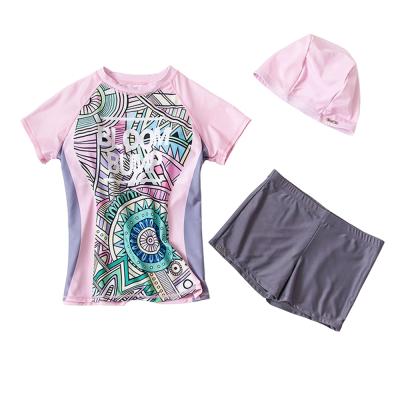 China New Style Viable Swimwear Two Piece Swimwear Set Swimwear and Beachwear With Short Sleeves for sale