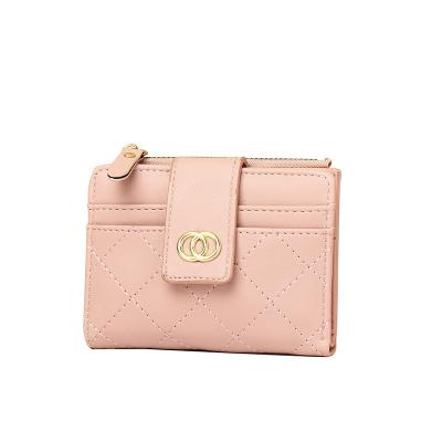 China Mini 2022 new waterproof ladies pinch wallet women fashionable leather coin purse women touch screen bag embroidery wallets for sale