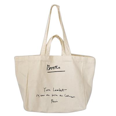 China Other Large Buying Reusable Canvas Eco-Friendly Tote Bag With Handle Cotton Shoulder Tote Canvas Bags Leisure Letter for sale