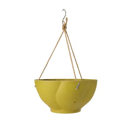 China Modern Bamboo Creative Rose Shaped Flower Baike Eco Nature Hainging Hanging Pot for sale