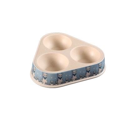 China Baike Eco Sustainable Bamboo Creative Design Customized Pet Bowls For Cats And Dogs for sale