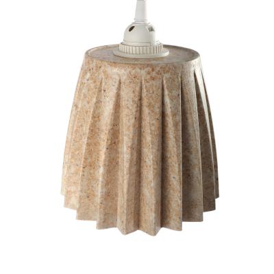 China Wholesale Eco-Friendly Baike Eco Lampshade Home Decor Indoor Pleated Lampshade For Bamboo Fiber Pendant Lampshade For Office for sale