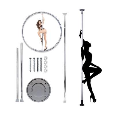 China Professional Stripper Pole , Portable Spinning Removable Fitness 45mm Pole Dance Club Party Home Exercise Club Training Gold Steel Gold Fitness Pole. for sale