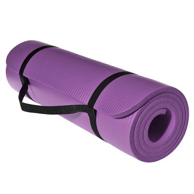 China Non Slip Custom NBR Non Slip Fitness Exercise Mats , Men Women Exercise Stretching Yoga Mat for sale