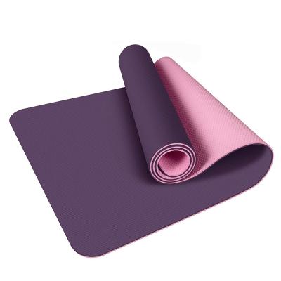 China Non-Slip Floor Workouts Eco-Friendly Exercise Mat, Custom Logo Printing Tape Non Slip Yoga Mat; for sale