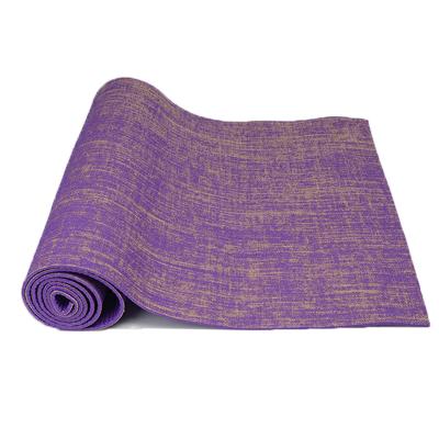 China Eco-Friendly Home Fitness Pilates Exercise Machines Odorless Non-Slip Canvas Yoga Mat for sale