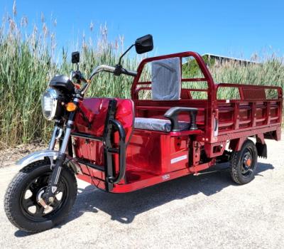 China Elektrisch aangedreven Ladingsvrachtwagen 1000 Watts Gemotoriseerde Autoped Gekniesde Vrachtwagen 3 de Fietsautoped van Wieltrike - ROOD Te koop