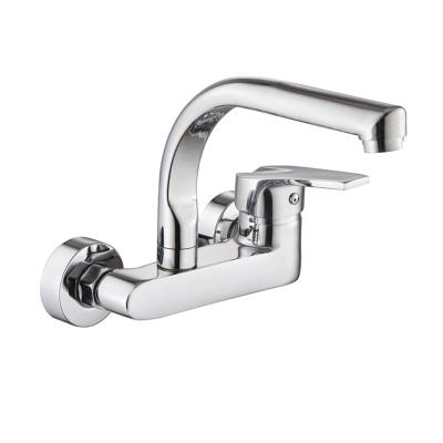 China Zinc Alloy Metered Kitchen Hose Kitchen Mixer Taps Wall Mounted Single Handle Faucet Mixer Taps for sale