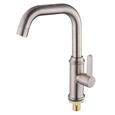 China Metered Faucets Single Bathroom Cold Basin Faucet Handle Spout Sink Bath Single Cold Water Faucet for sale