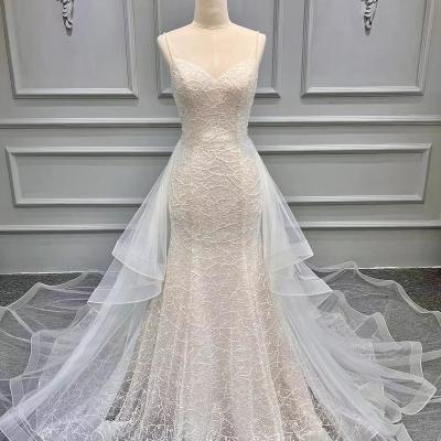 China Breathable Special Design For Hot Fashion Women Bridesmaid Dress Lace Grenadine Wedding Dress Custom Item Sexy White Bride OEM Anti for sale