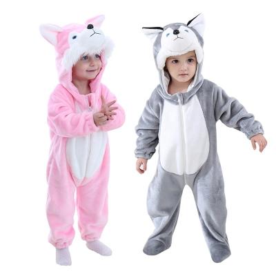 China New Design Sweet Halloween Rompers Husky Dog Holiday Baby Girls Boys Performance Clothes Kids Animal Costume for sale