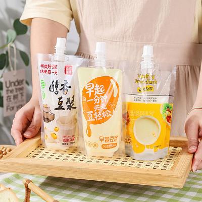 China Recycled Materials In Stock And Custom 50ml To 2l Refillable Plastic Alcohol Soy Milk Jelly Juice Liquid Beverage Drinks Bottle Shaped Spout Pouch for sale