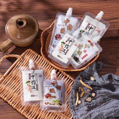 China Recyclable Stand Up Spout Pouch Plastic Drink Bag Traditional Chinese Medicine Packaging Bag for sale